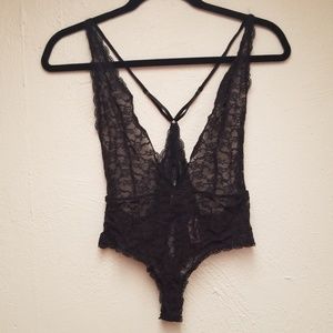 Victoria's Secret Black Lace Teddy